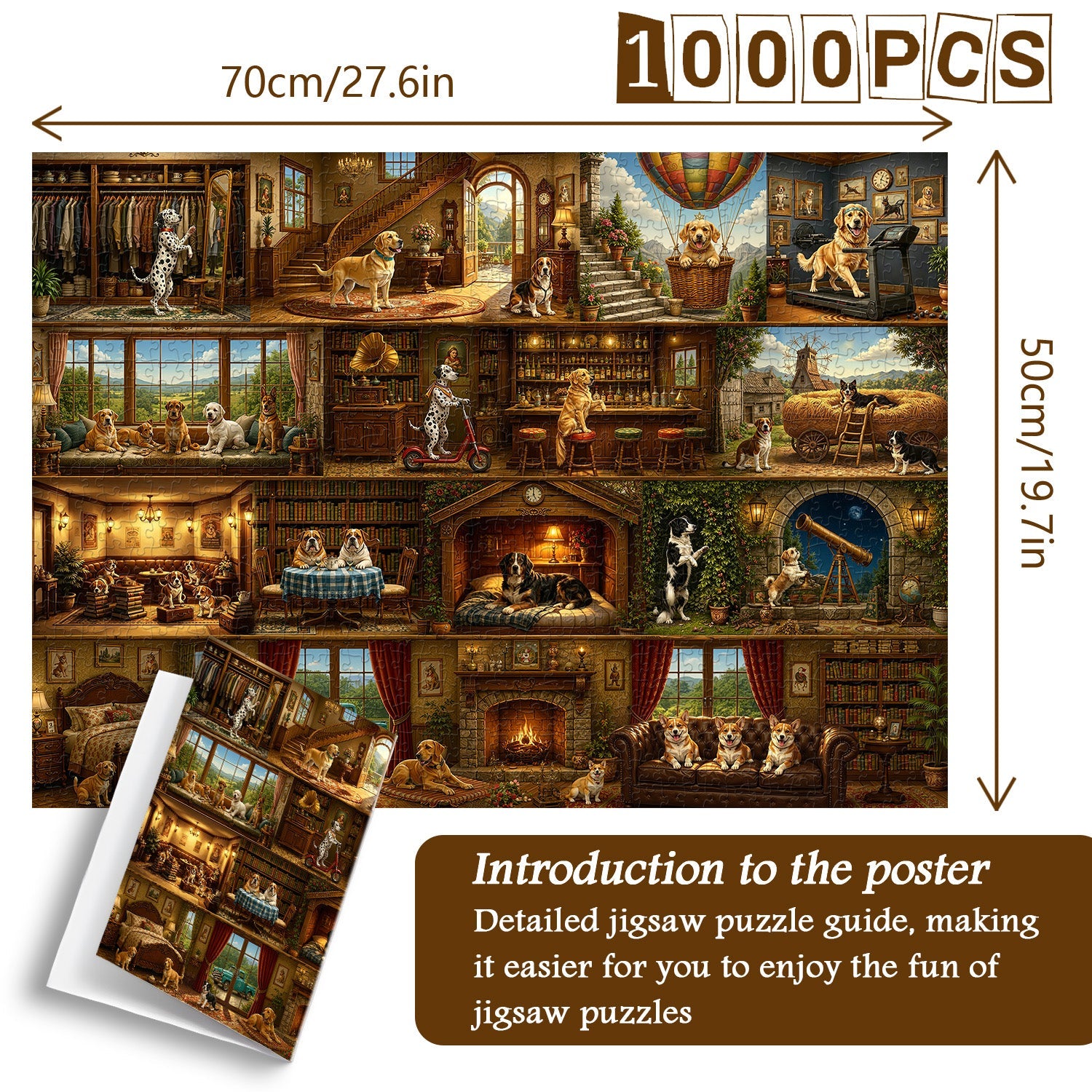 Dog's Manor Jigsaw Puzzle 1000 Pieces