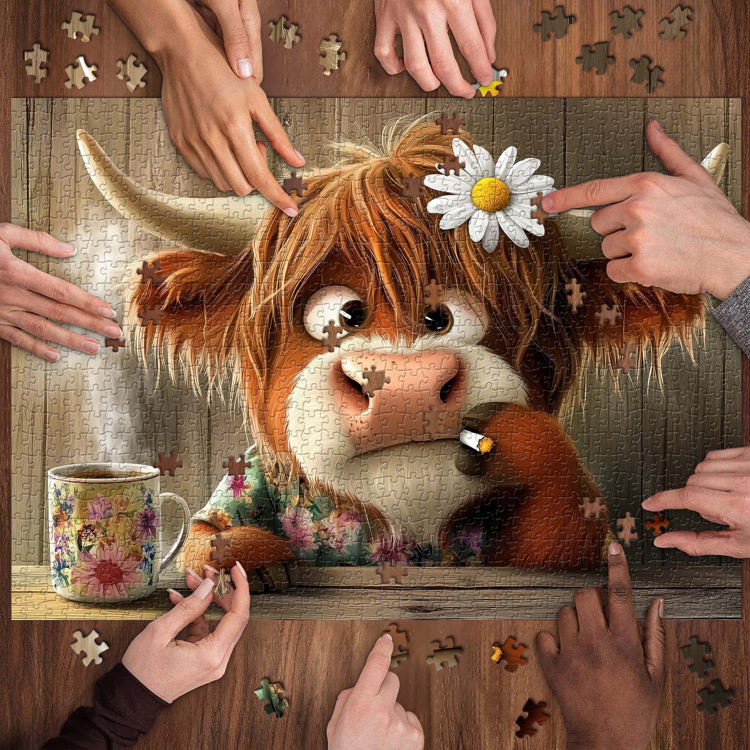 Cow's Melancholy Moment Jigsaw Puzzle 1000 Pieces