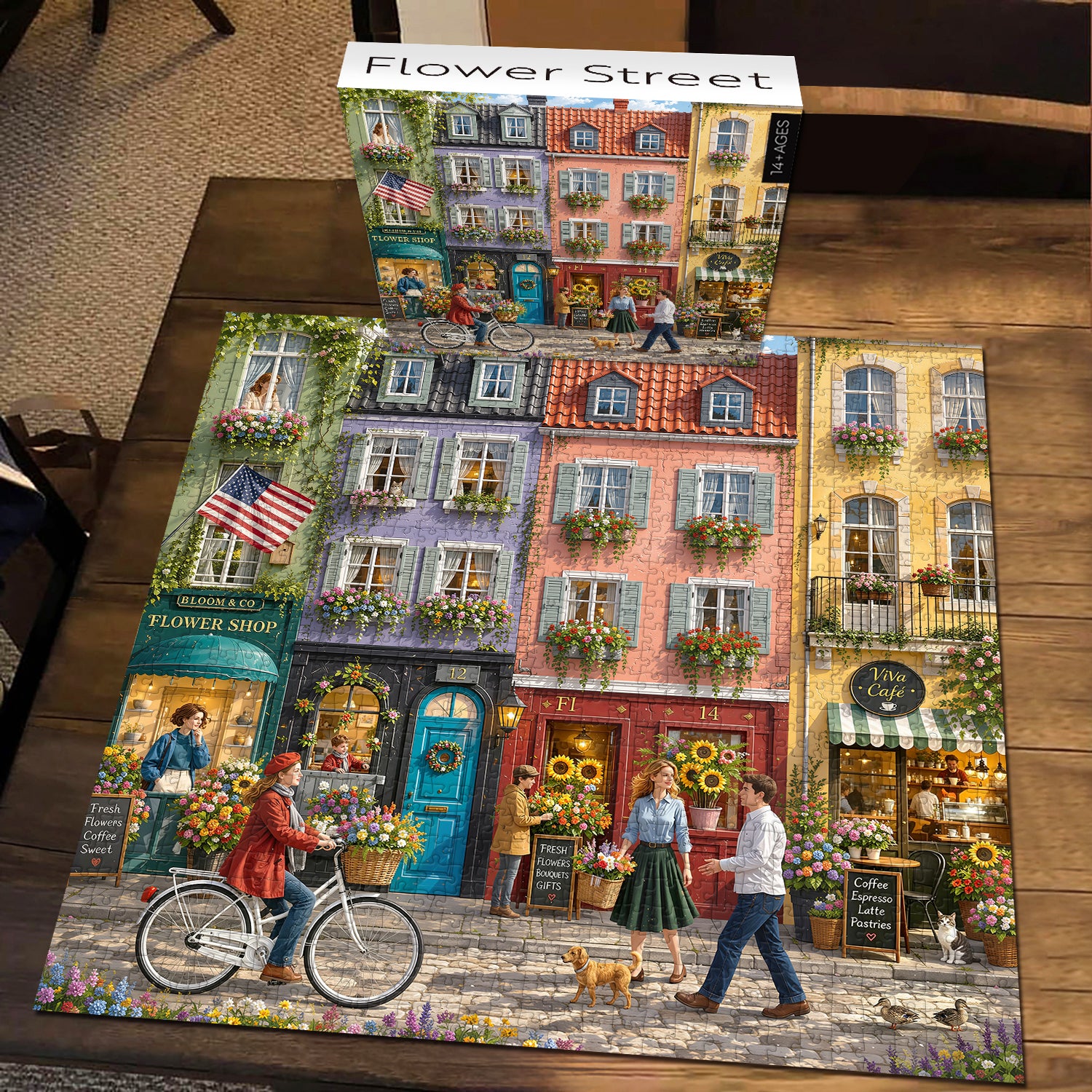 Flower Street Jigsaw Puzzle 1000 Pieces