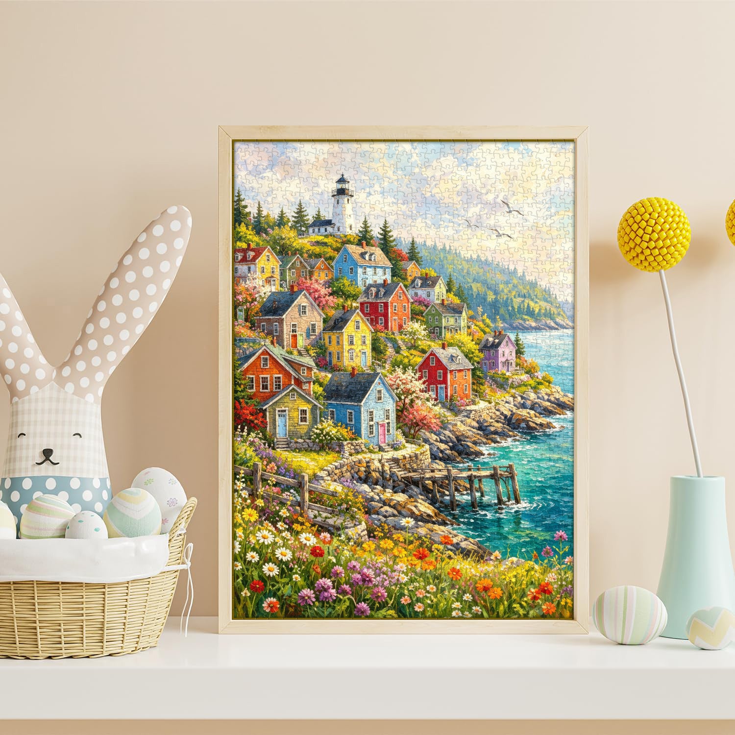 Sea Isle Town Jigsaw Puzzle 1000 Pieces