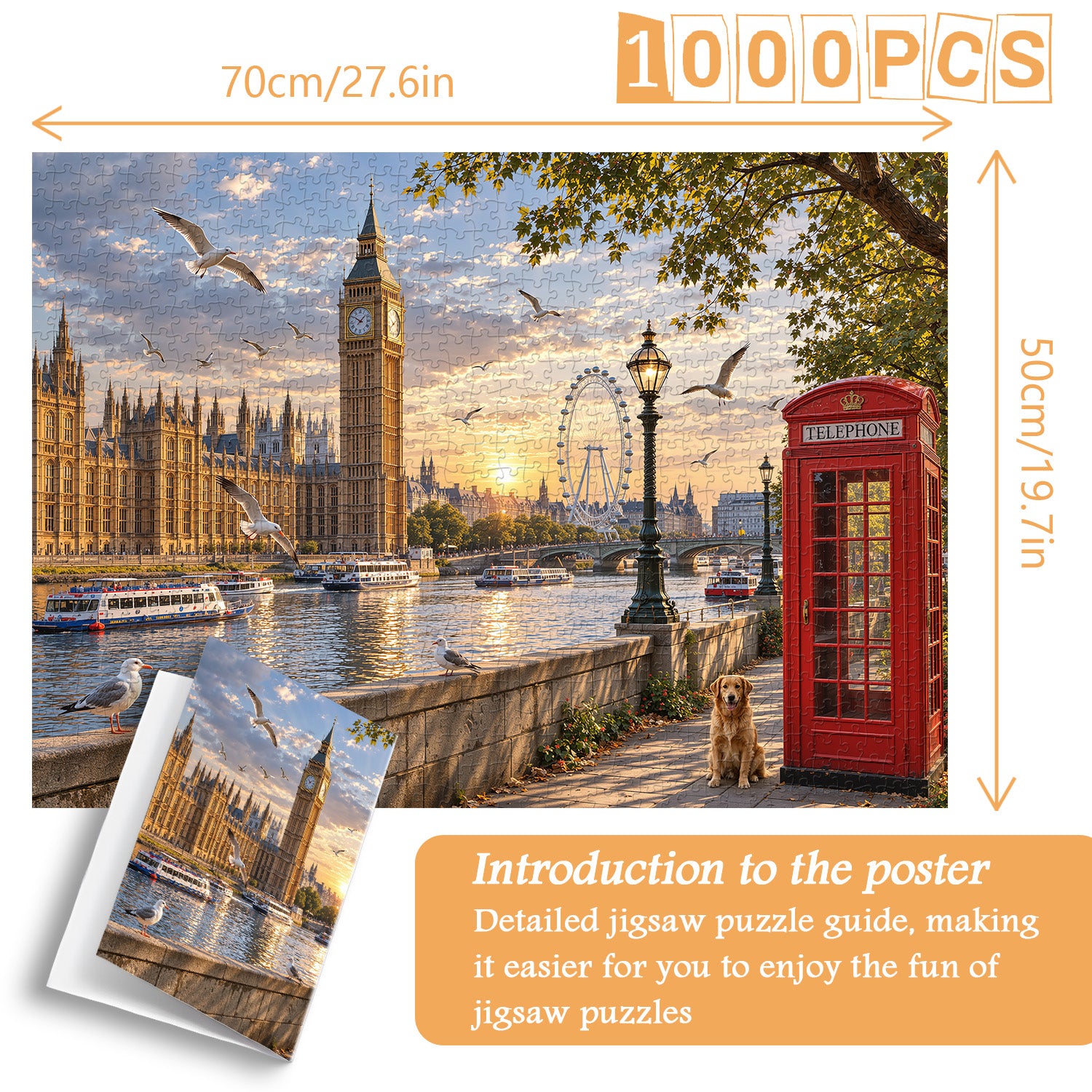 London Sunset Jigsaw Puzzle 1000 Pieces