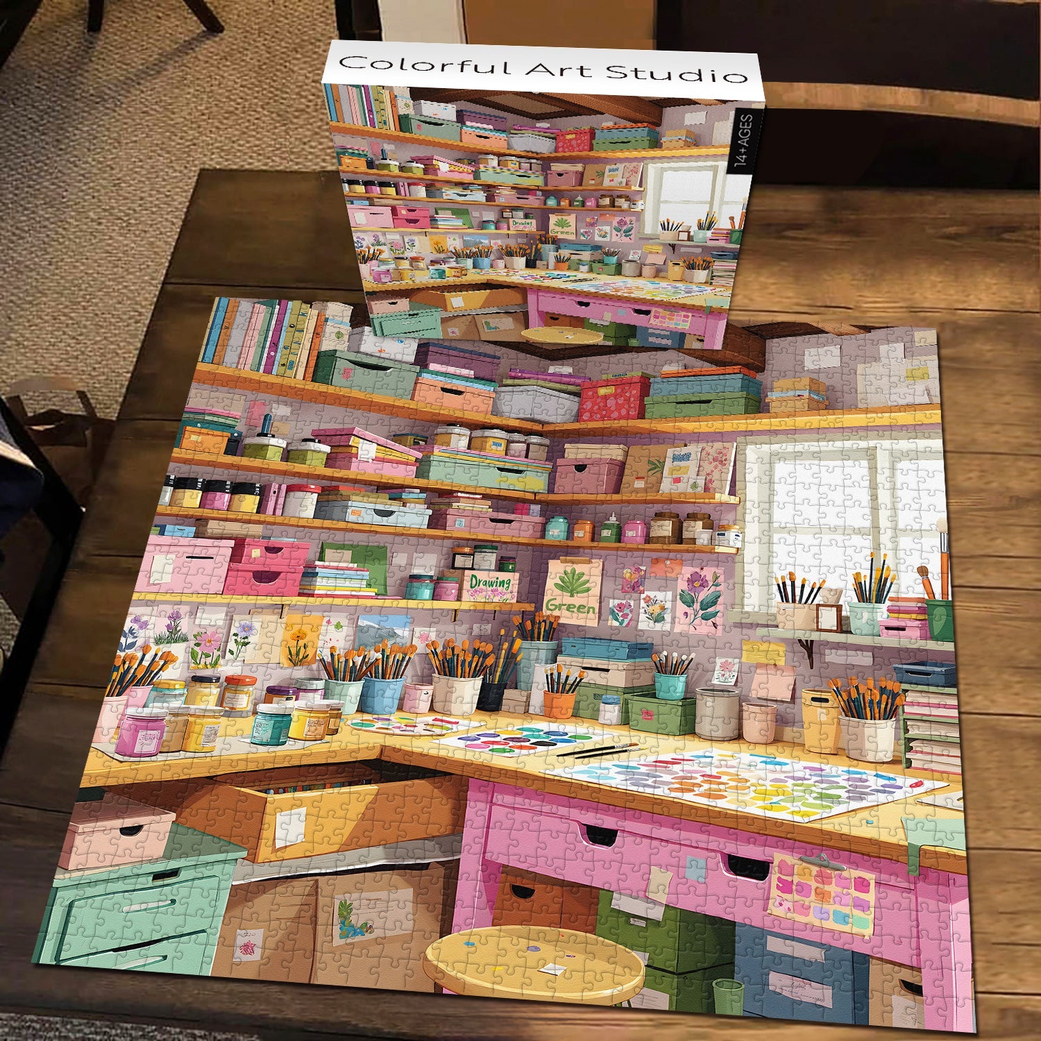 Buntes Art Studio-Puzzle, 1000 Teile
