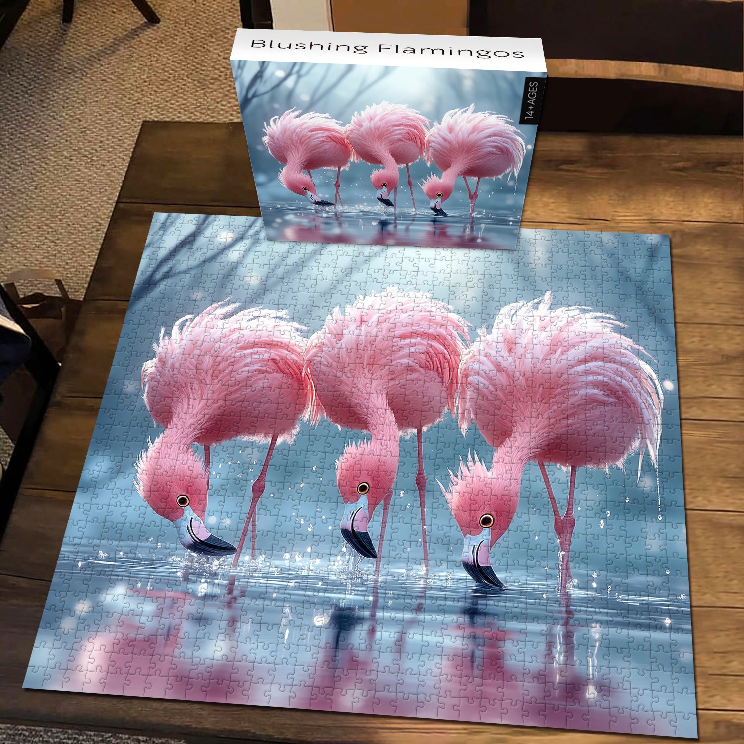 Blushing Flamingos Jigsaw Puzzle 1000 Pieces