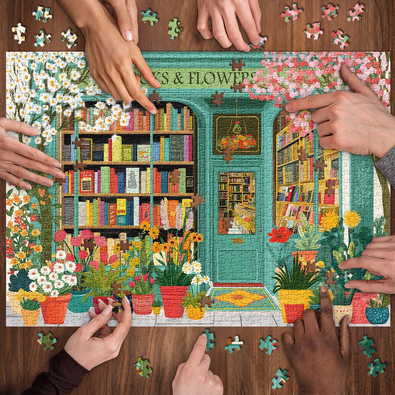 Blooming Bookstore Jigsaw Puzzle 1000 Pieces