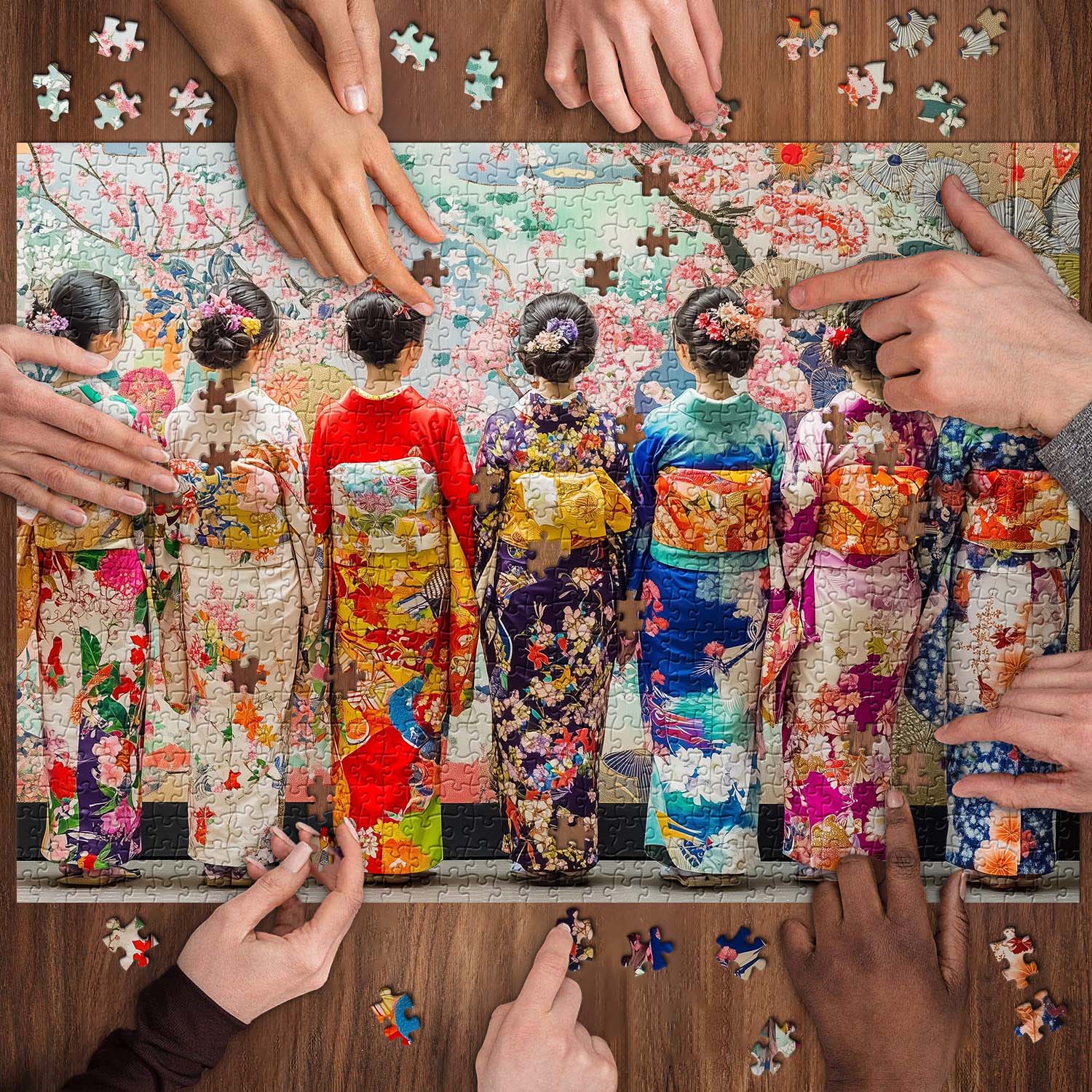Elegante Kimono Jigsaw Puzzle 1000 piezas