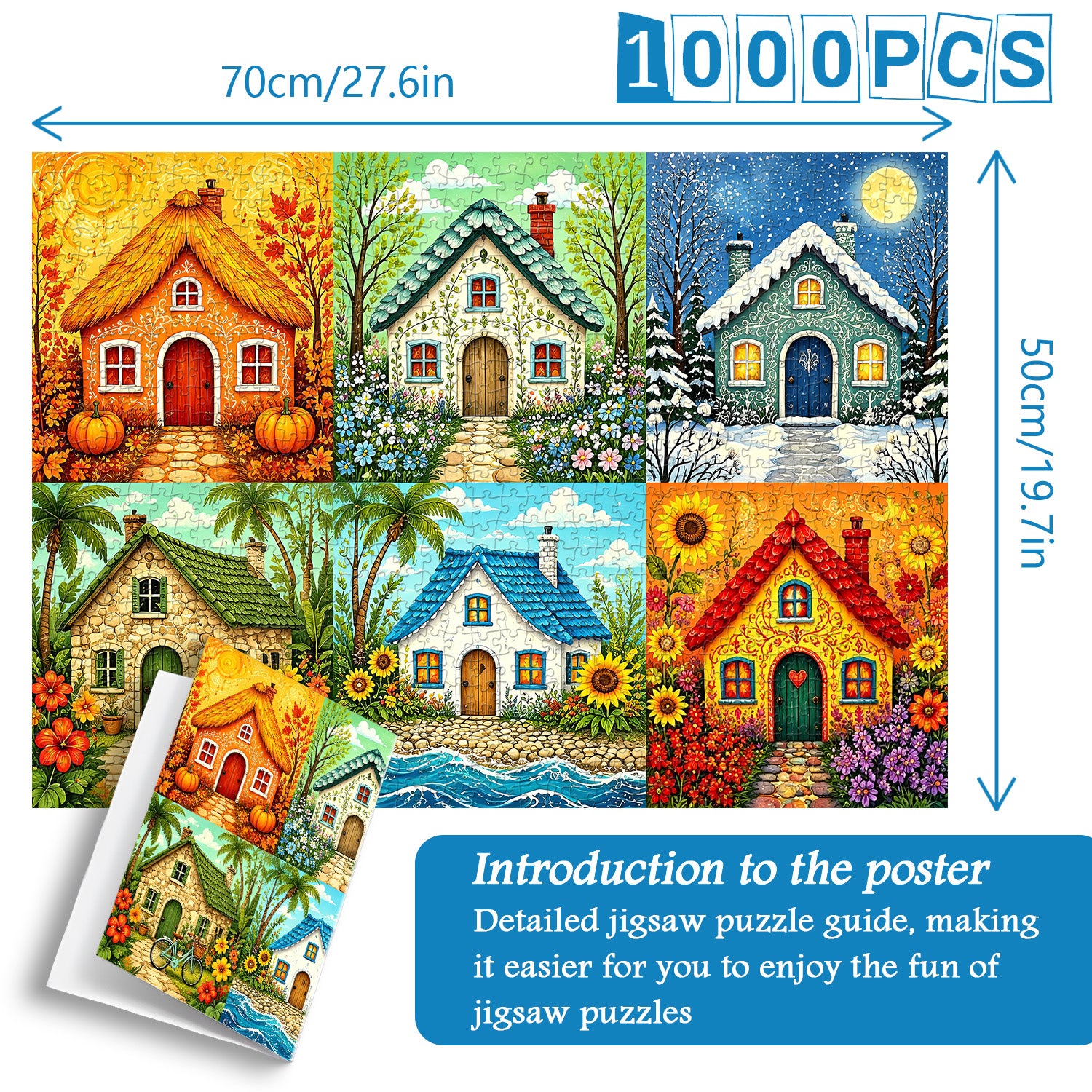 Whimsical Cottages Jigsaw Puzzle 1000 Pieces