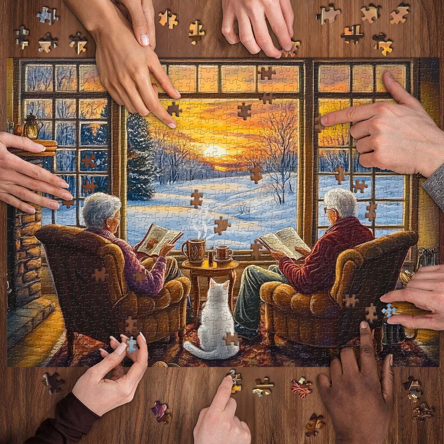 Fireside Warmth Jigsaw Puzzle 1000 Pieces