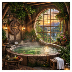 Sunset Spa Cottage Jigsaw Puzzle 1000 Pieces