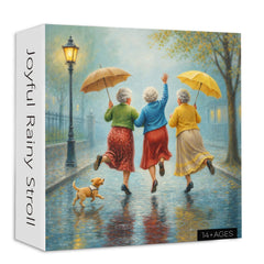 Joyful Rainy Stroll Jigsaw Puzzle 1000 Pieces
