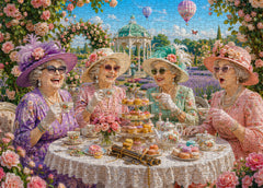 Garten-Teeparty-Puzzle 1000 Teile