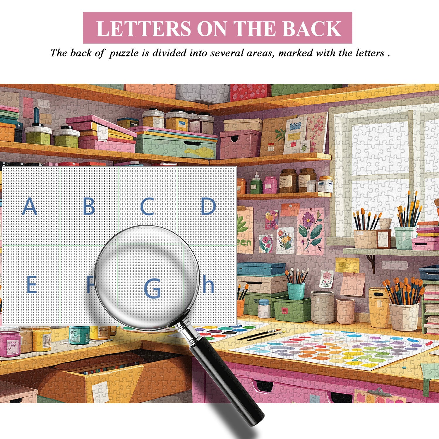 Buntes Art Studio-Puzzle, 1000 Teile