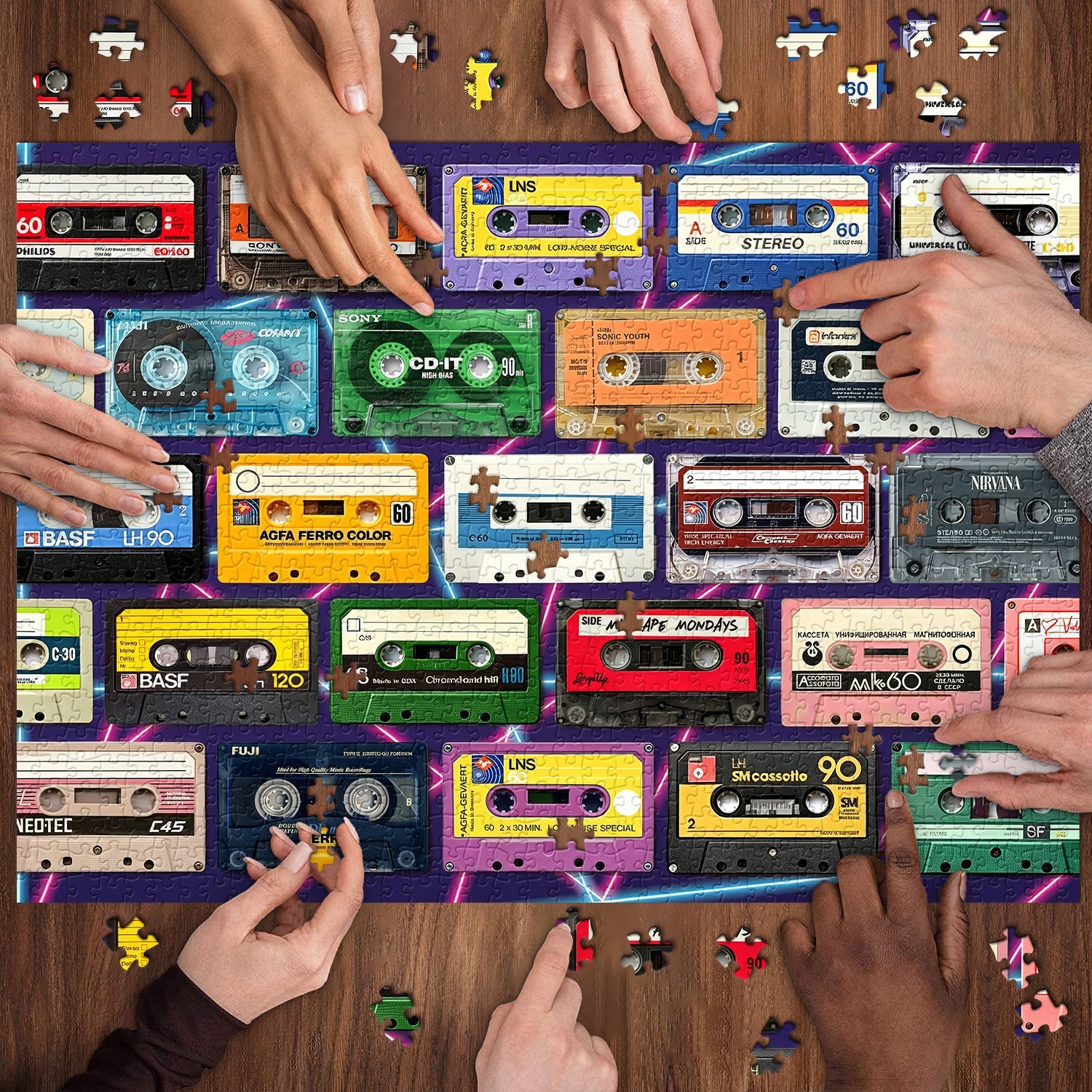 Puzzle di cassette vintage da 1000 pezzi