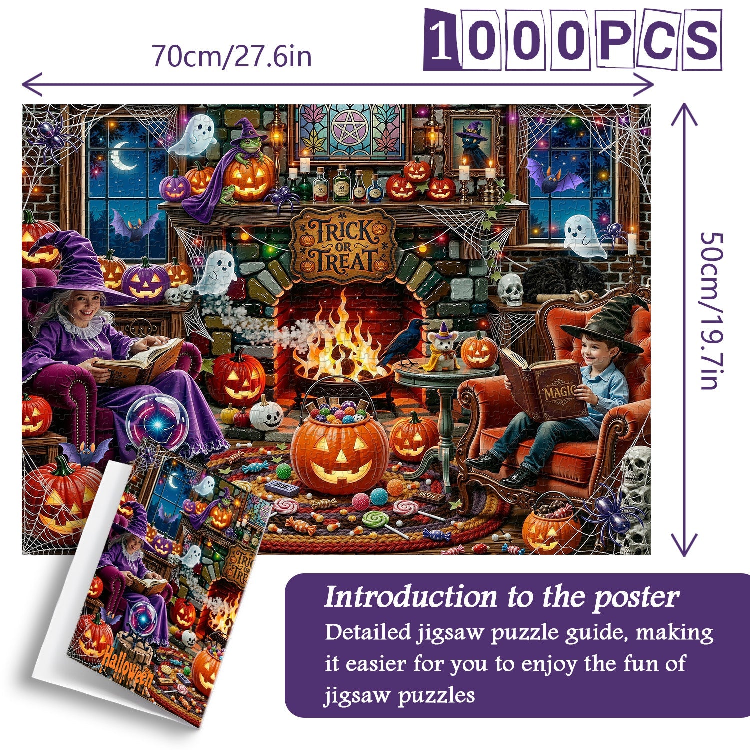 Puzzle del focolare di Halloween 1000 pezzi