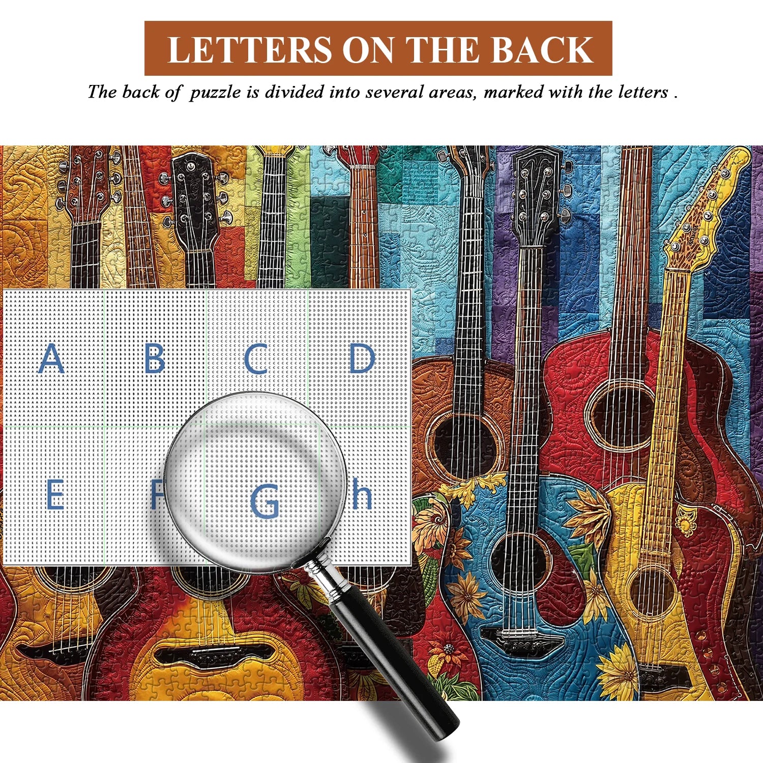 Guitare tissu puzzles 1000 pièces