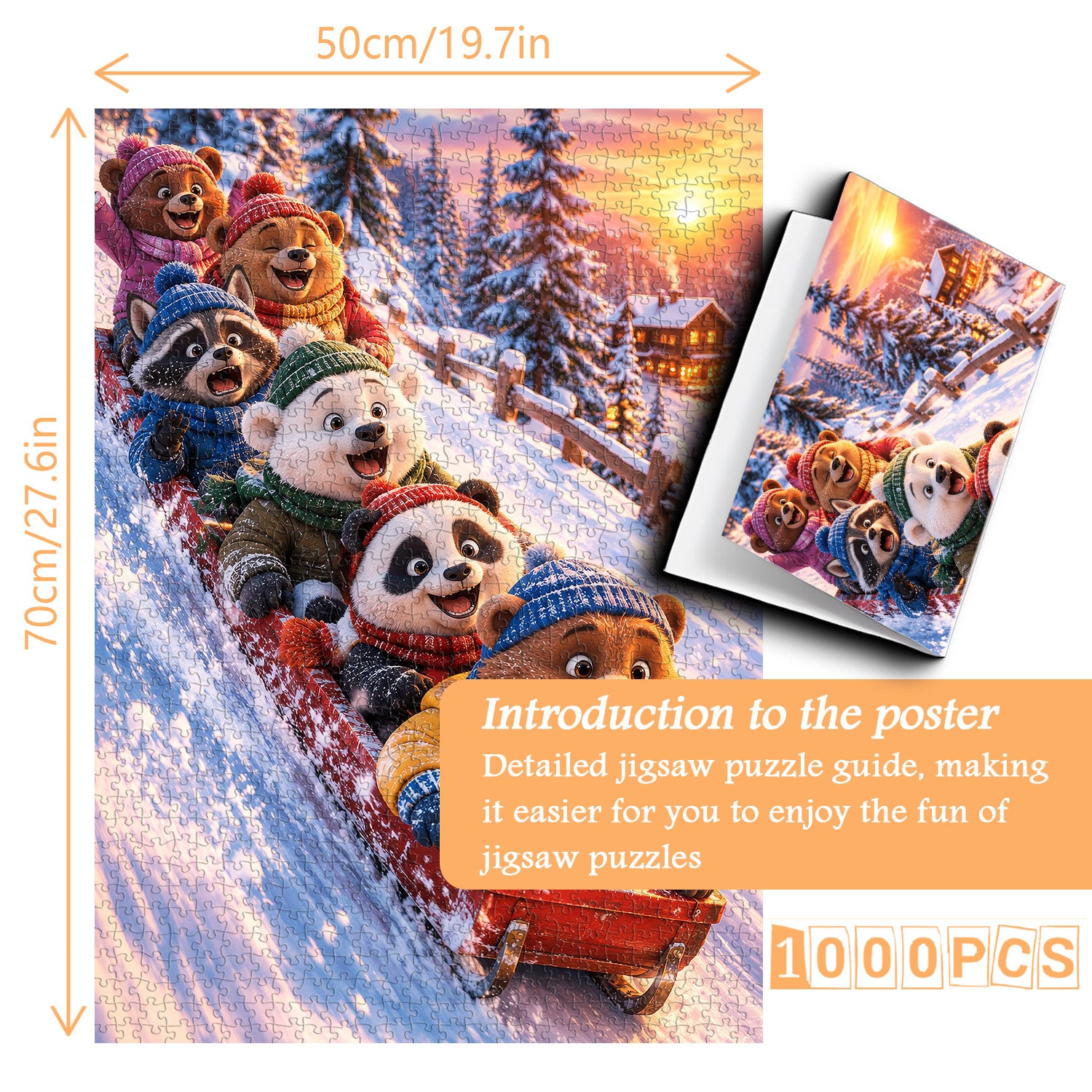 The Bear Sled Crew Jigsaw Puzzle 1000 Pieces