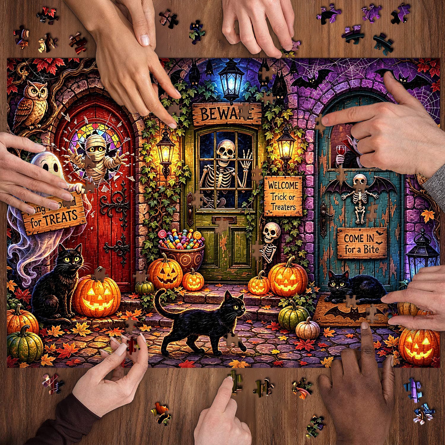 Doorways of Halloween Jigsaw Puzzle 1000 Pieces