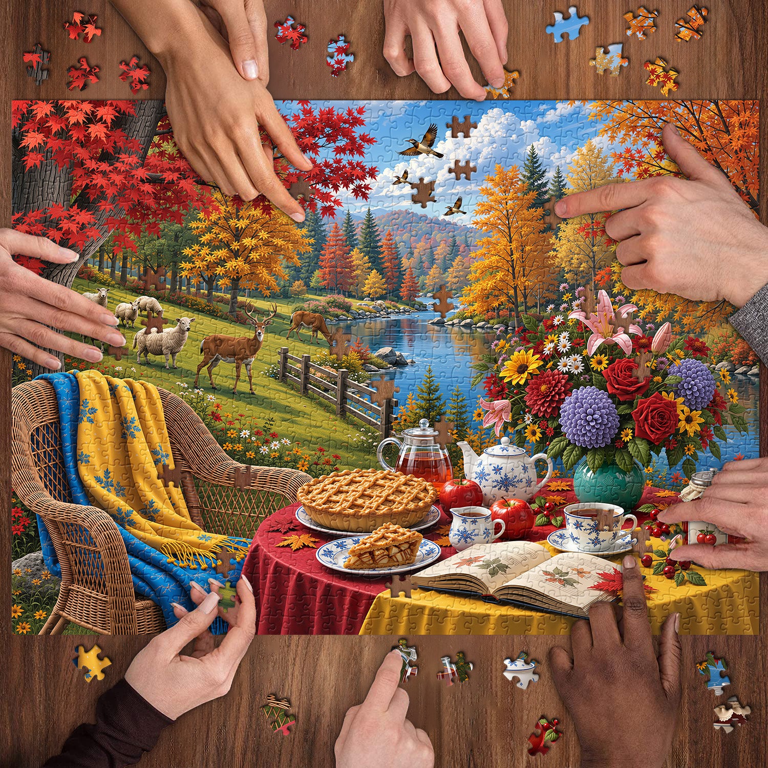 Autumn Retreat Jigsaw Puzzle 1000 Pieces