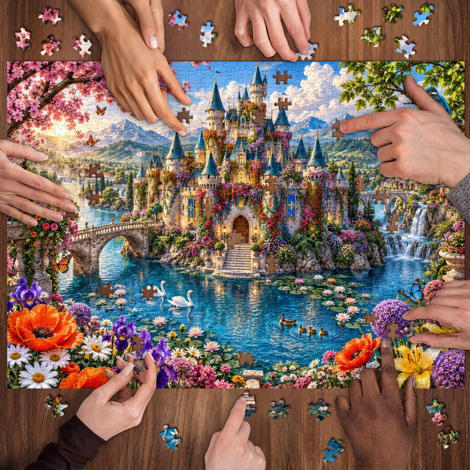 Blumentraumschloss-Puzzle, 1000 Teile