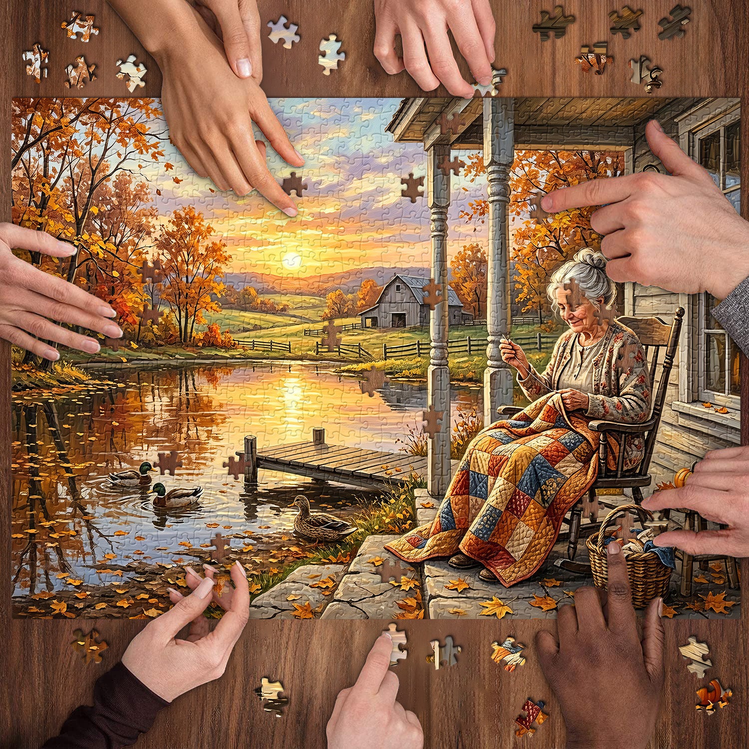 Golden Hour Stitching Jigsaw Puzzle 1000 Pieces