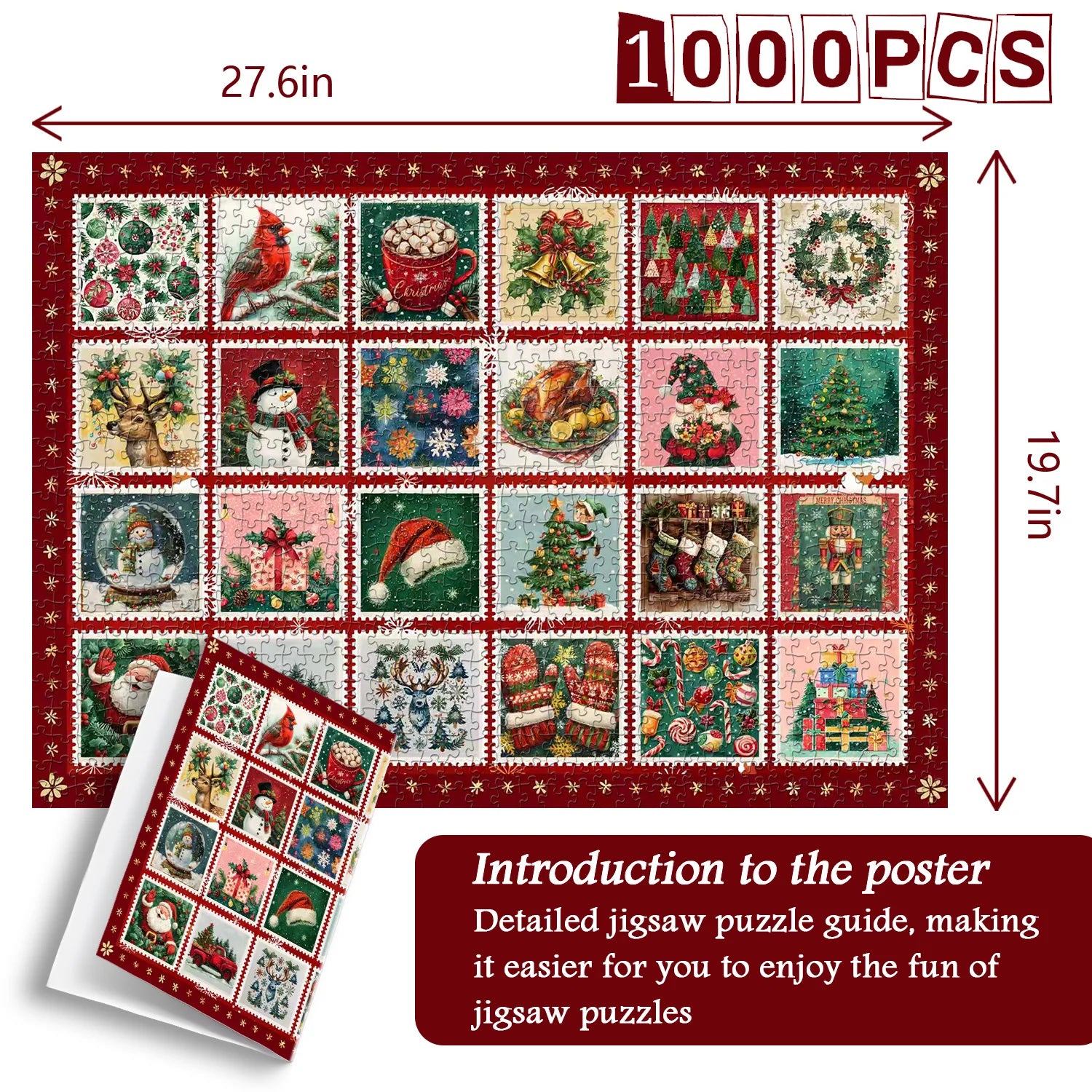 Stamps natalizio puzzle puzzle 1000 pezzo