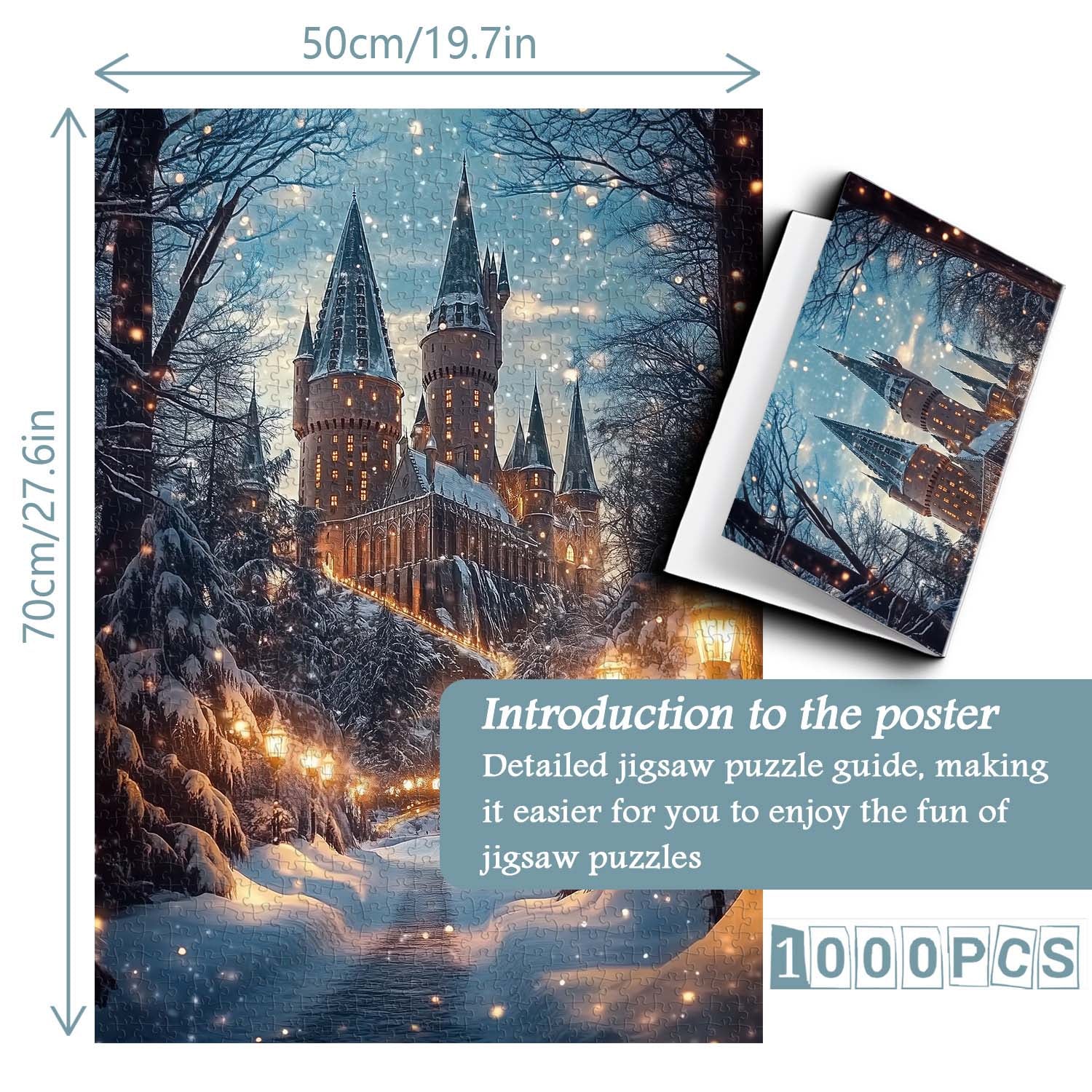 Poudlard Castle en hiver Puzzle 1000 pièces 1000 pièces