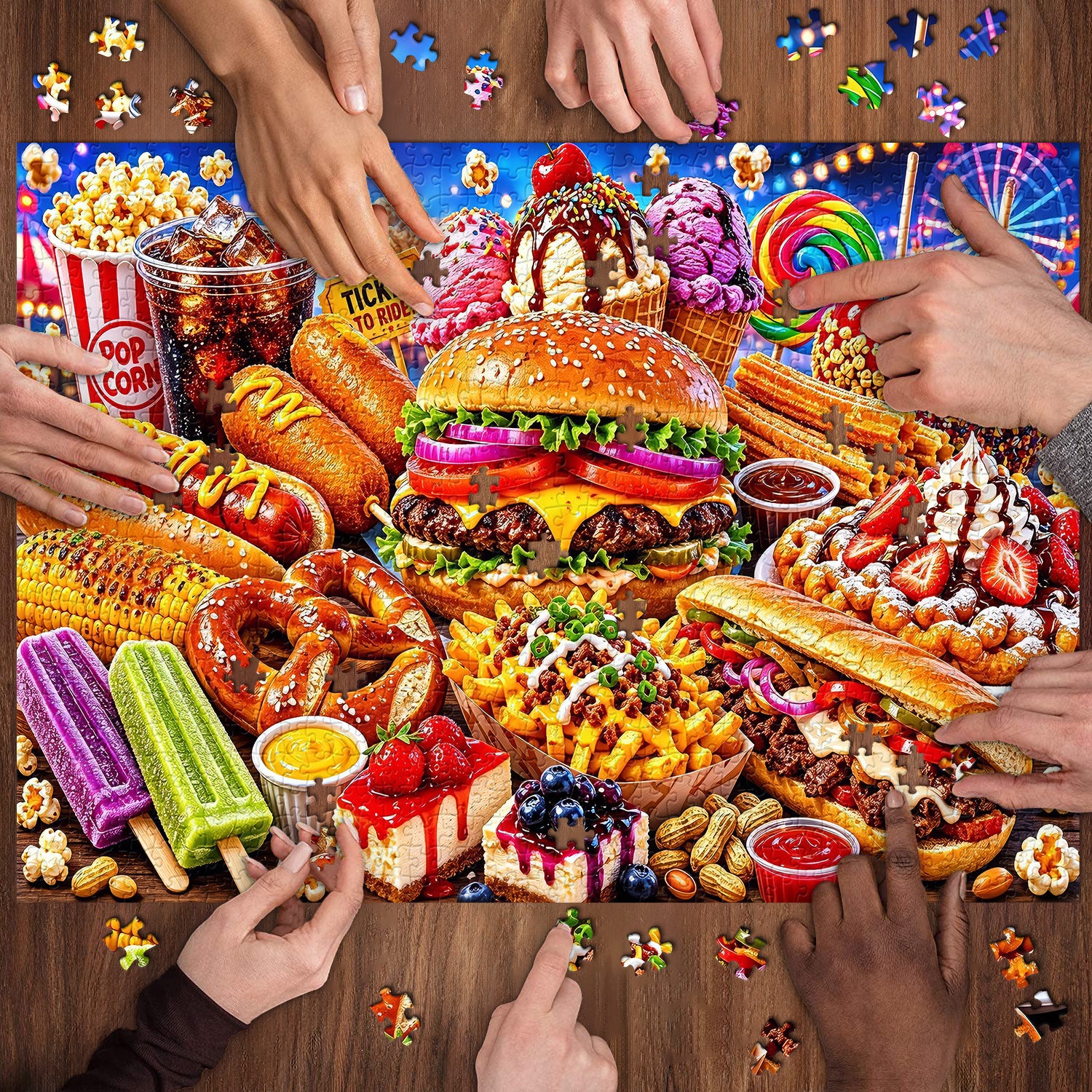 Carnival Food Fiesta Jigsaw Puzzle 1000 Pieces