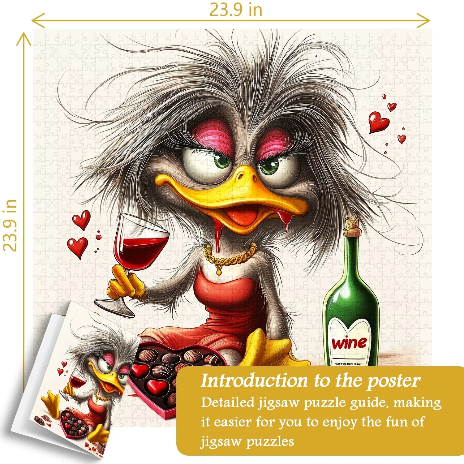 Puzzle Canard Lovestruck 1000 pièces