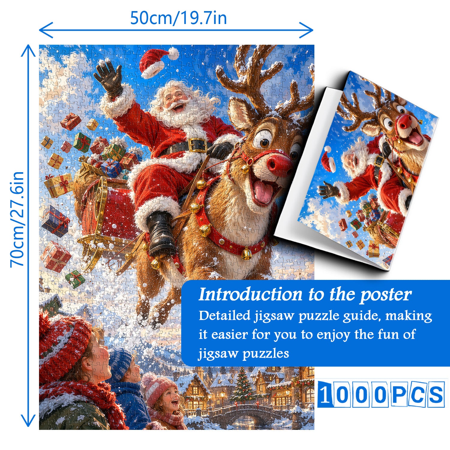 Reindeer Ride Jigsaw Puzzle 1000 Pieces