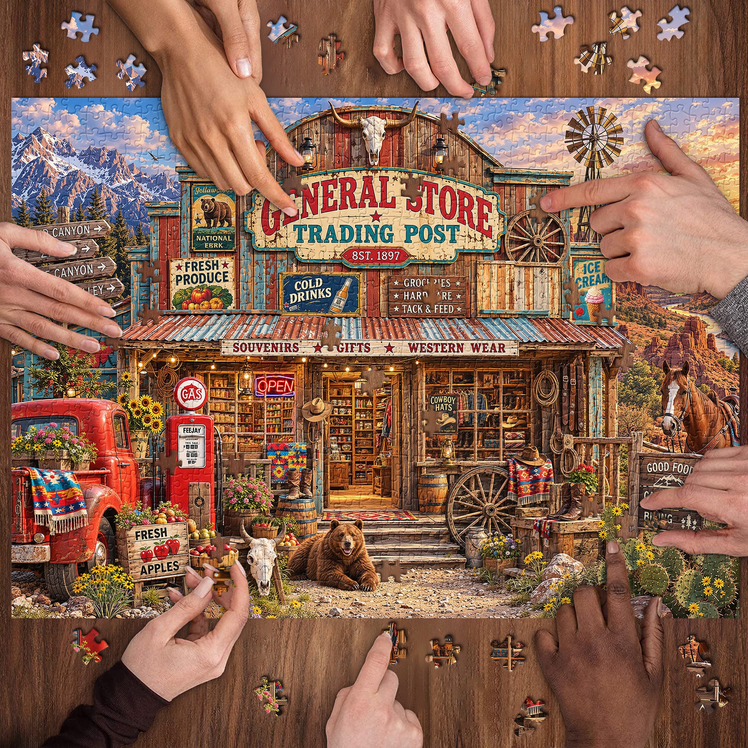 Desert Trading Post Jigsaw Puzzle 1000 Pieces