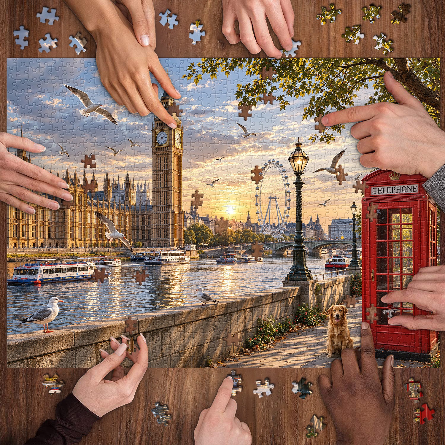 London Sunset Jigsaw Puzzle 1000 Pieces