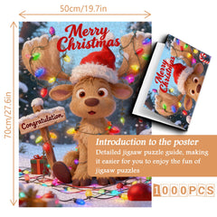 Light Reindeer Delight Jigsaw Puzzle 1000 Pieces