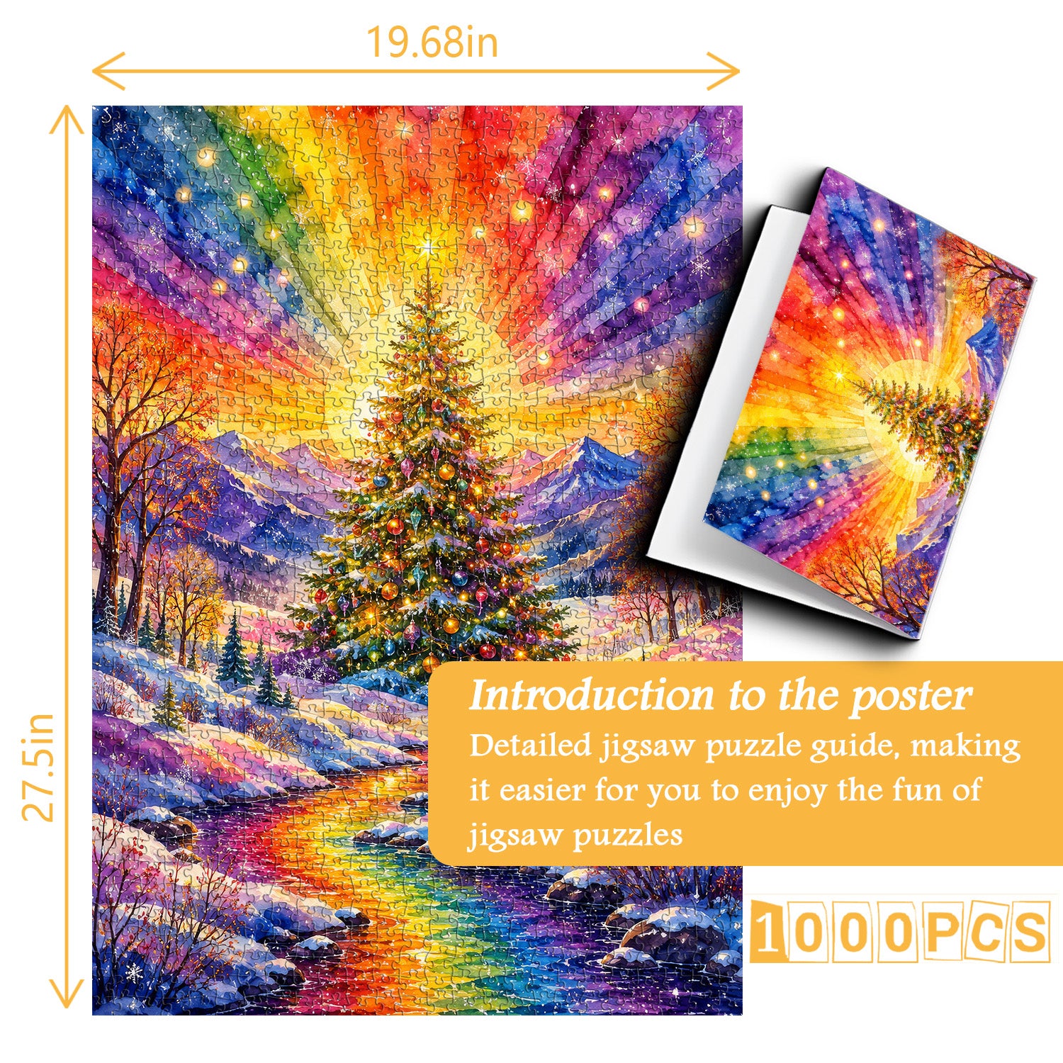 Rainbow Noel Jigsaw Puzzle 1000 Pieces