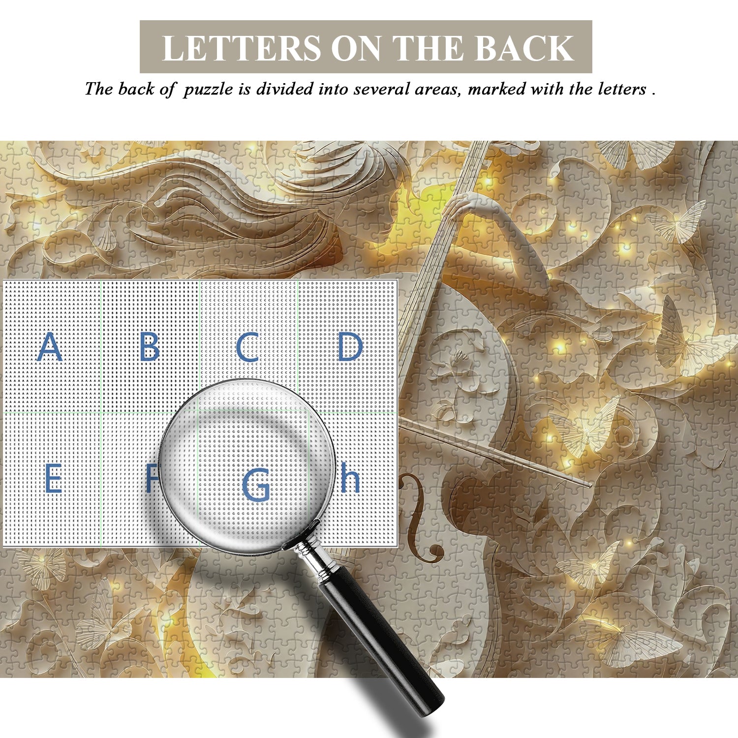 Puzzle di carta con melodia di farfalle, 1000 pezzi