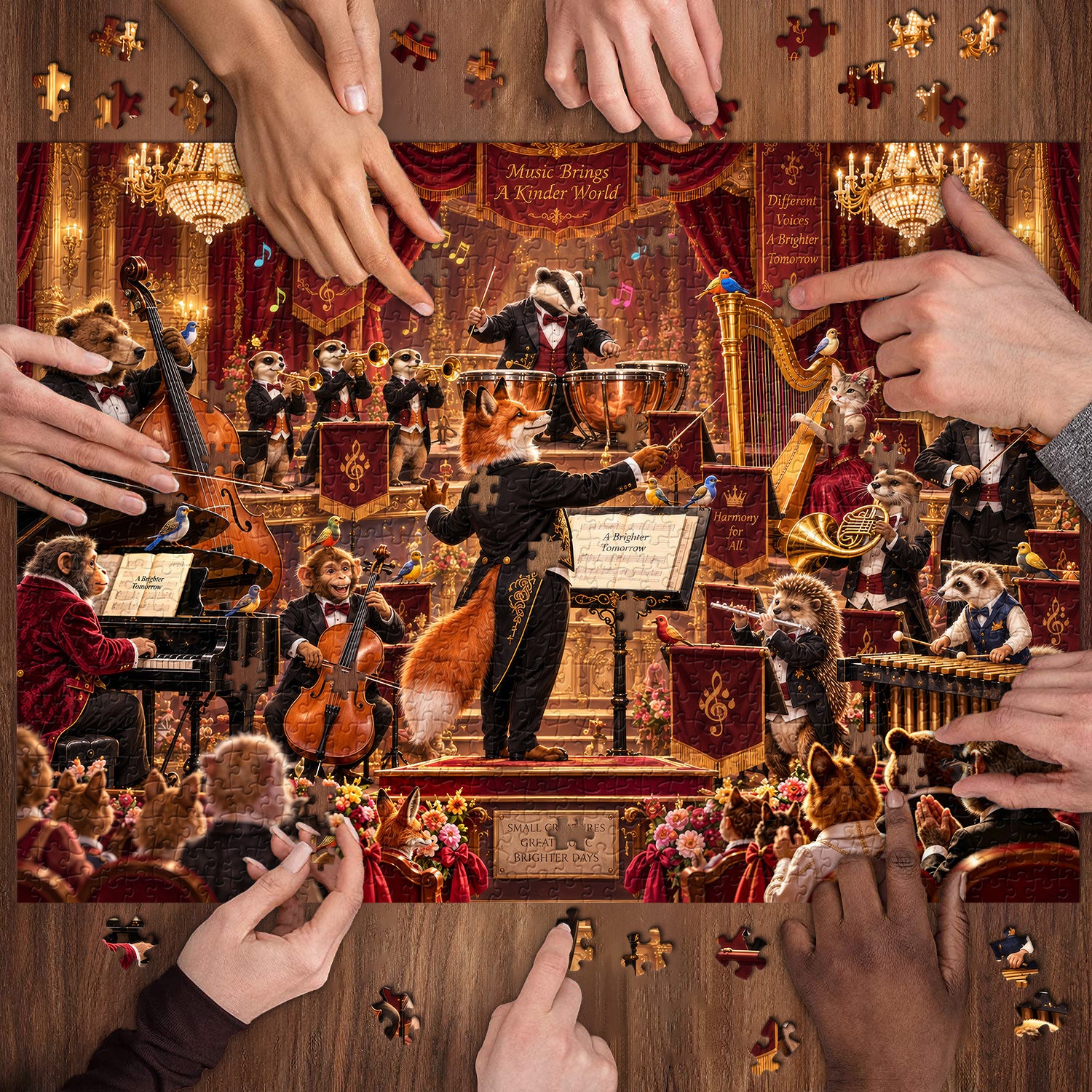 Animal Symphony Gala Jigsaw Puzzle 1000 Pieces