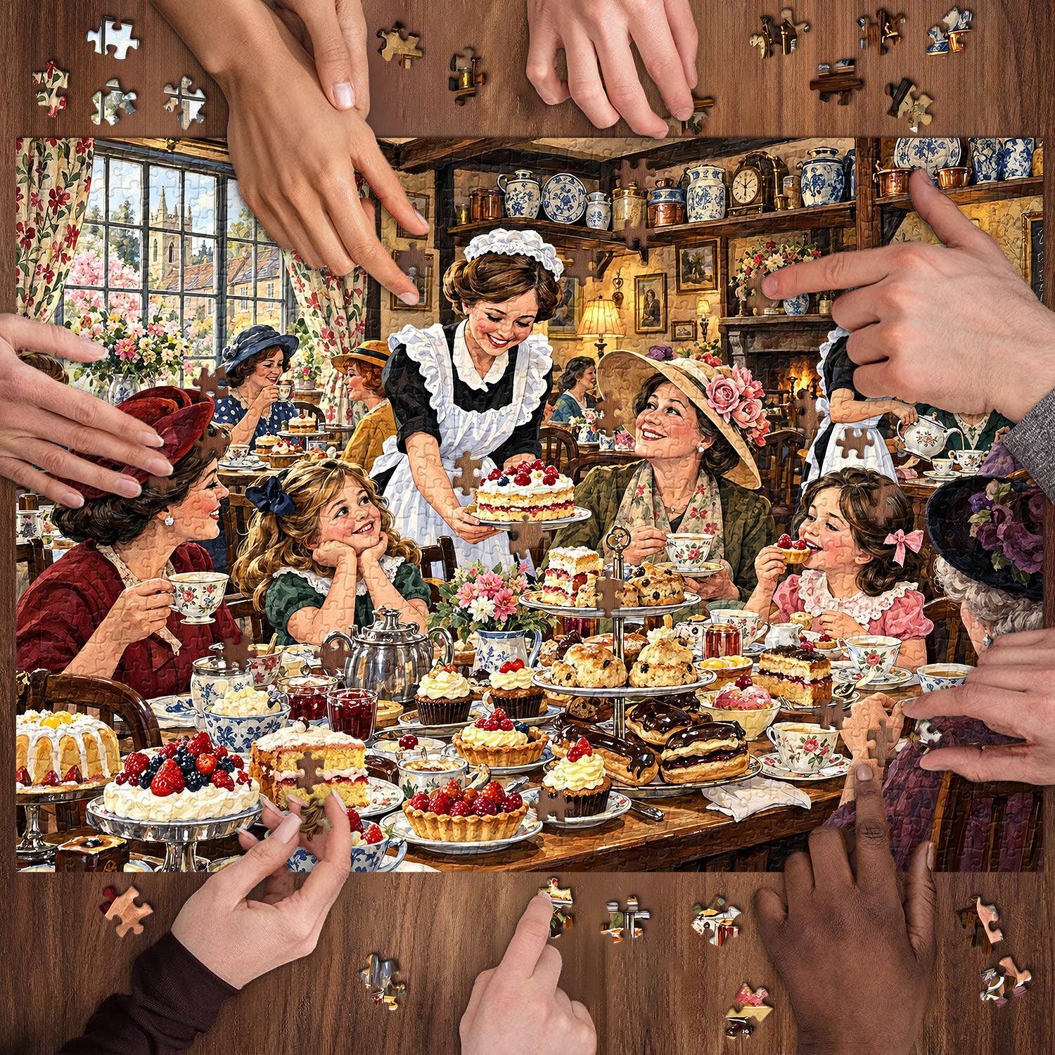 Sweet Tea Gathering Jigsaw Puzzle 1000 Pieces