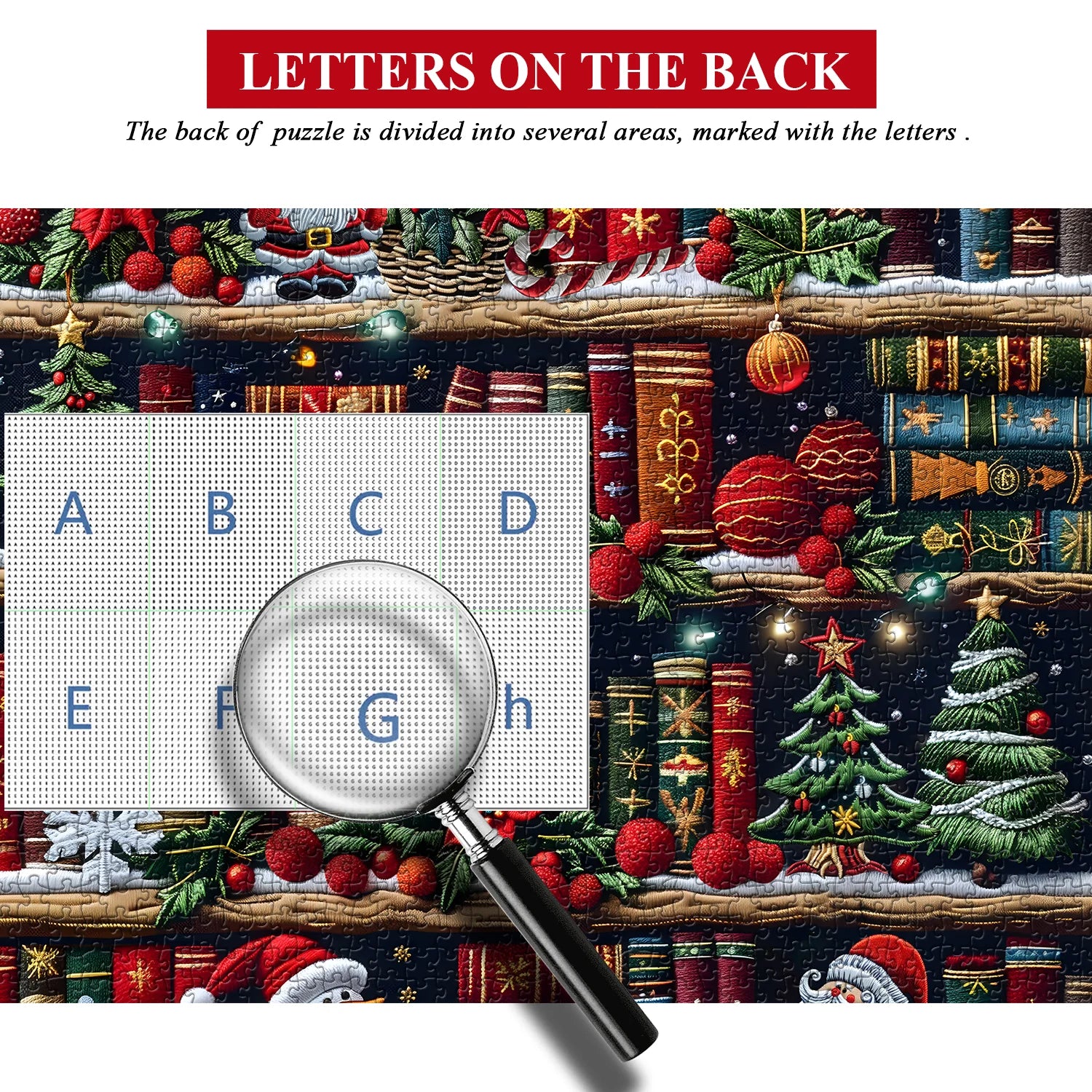 Christmas Bookshelf Jigsaw Puzzle 1000 Pieces