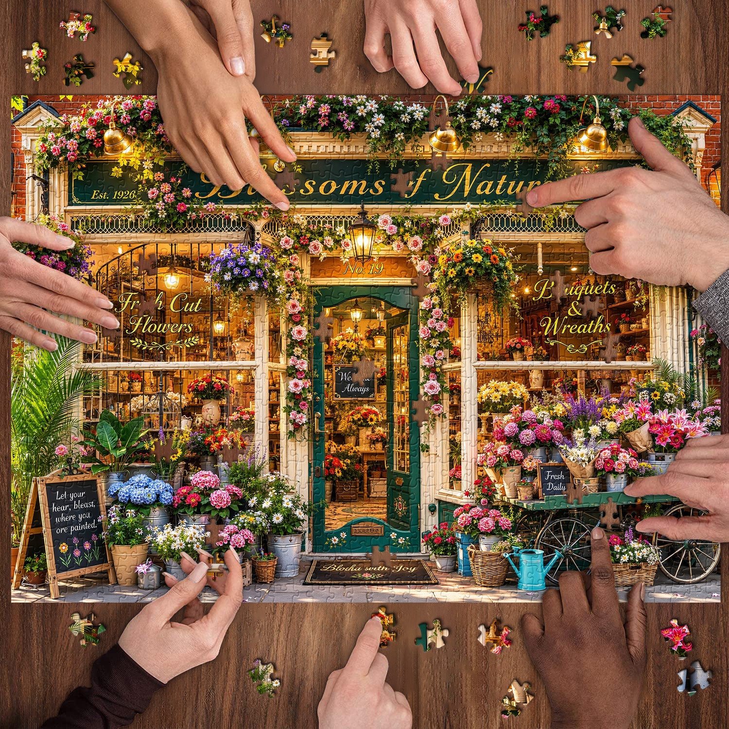 Colorful Bloom Shop Jigsaw Puzzle 1000 Pieces