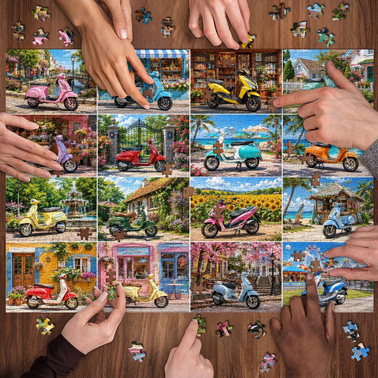 Dreamy Ride Grid Jigsaw Puzzle 1000 Pieces