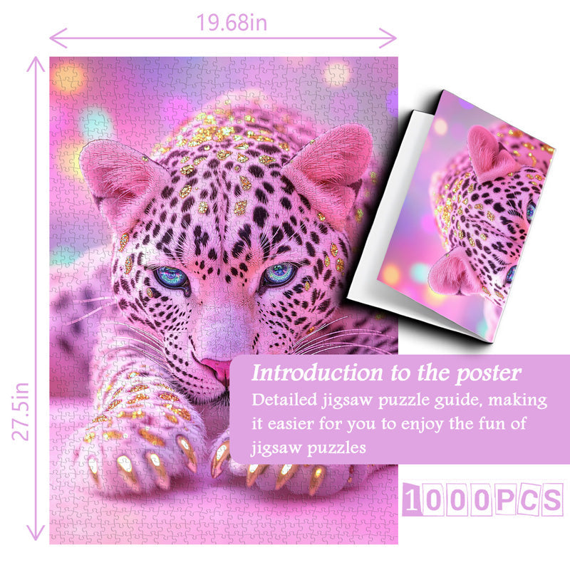 Enchanted Glitter Leopard Jigsaw Puzzle 1000 Pieces