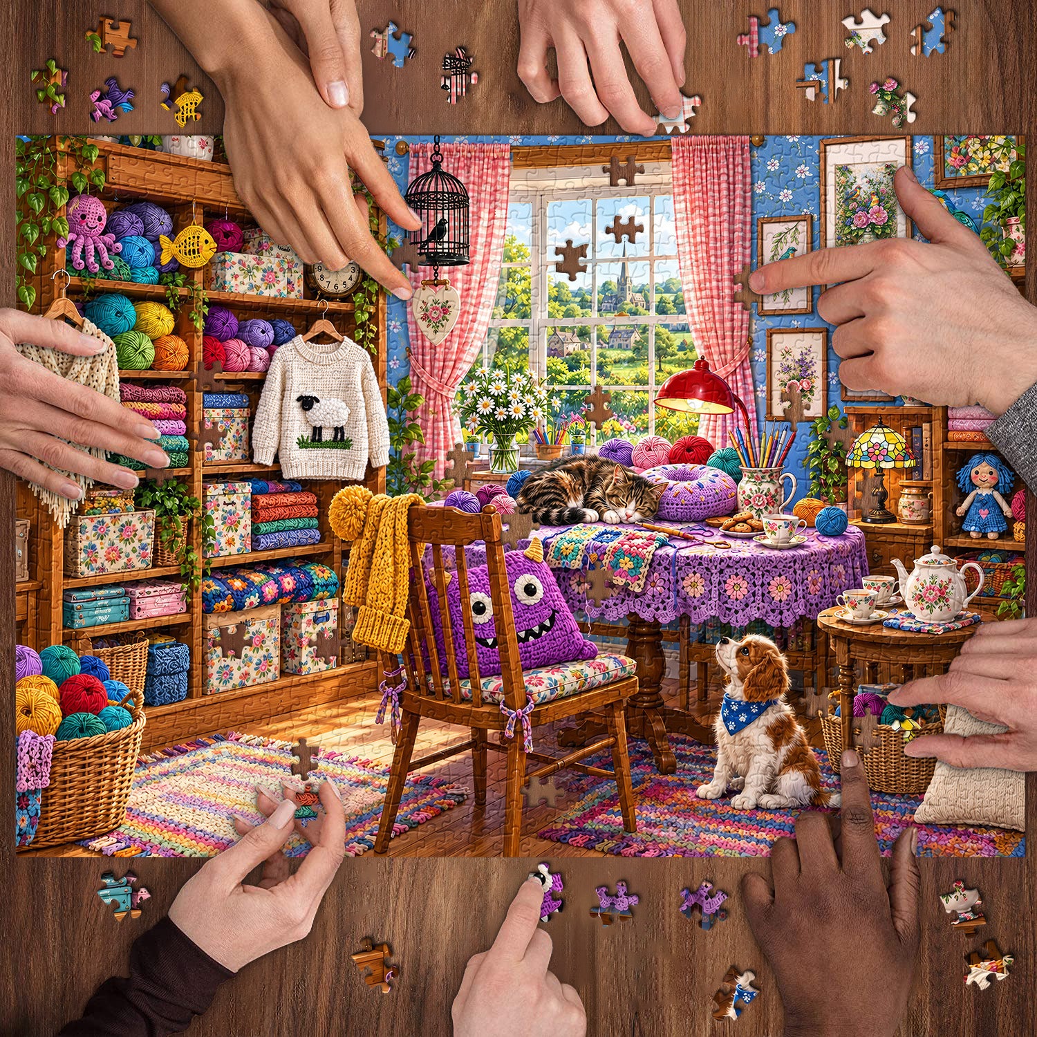 Cozy Knit Nook Jigsaw Puzzle 1000 Pieces