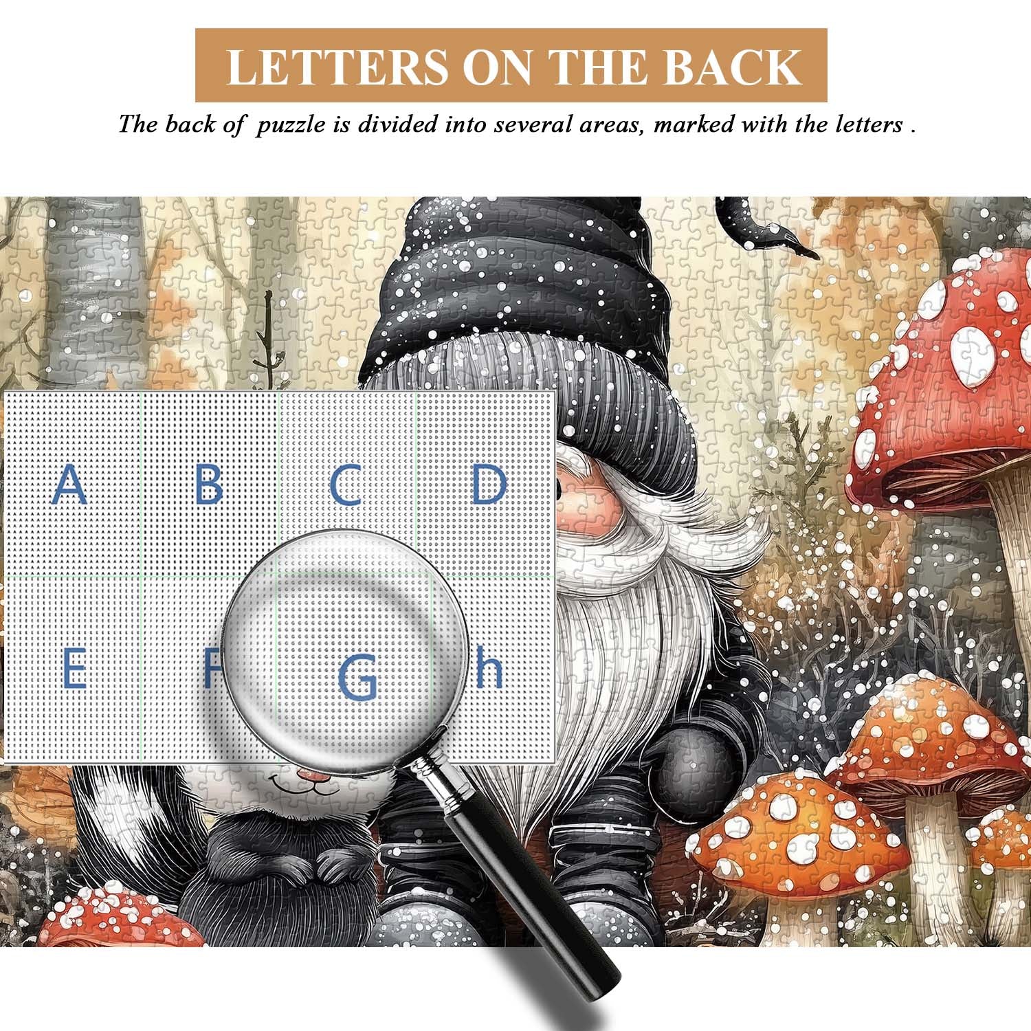 Mignon gnome et skunk puzzle 1000 pièces