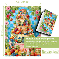 Puzzle Gâteau Gnomes 1000 pièces