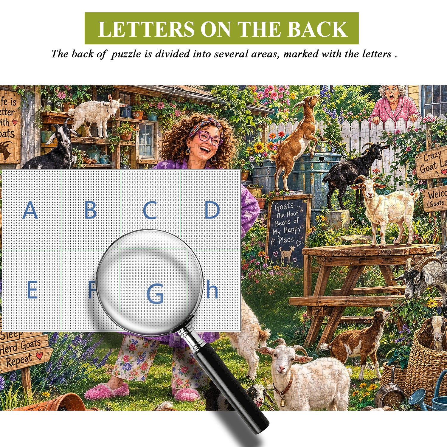 Goat Garden Jigsaw Puzzle 1000 Pieces