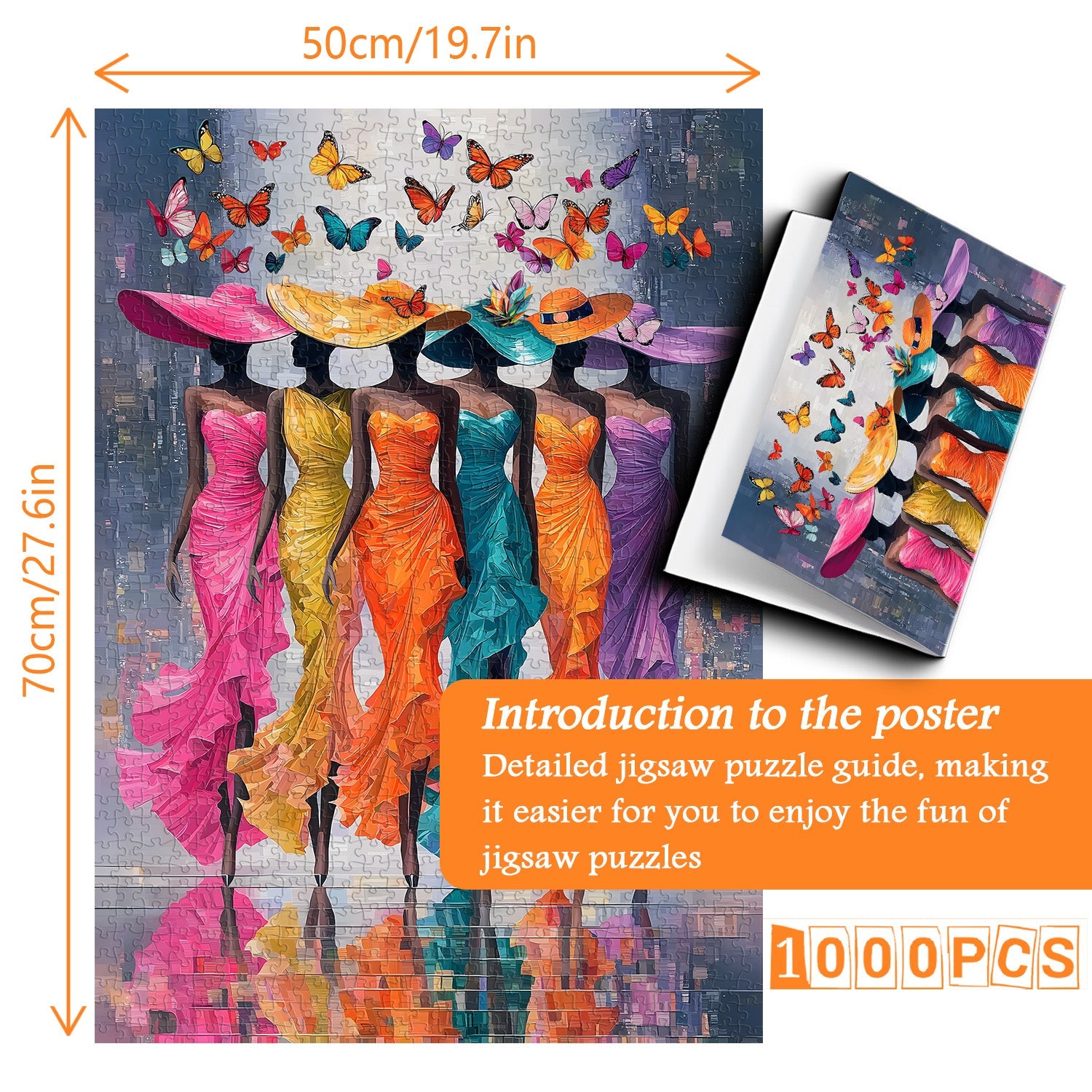 Puzzle Papillon et Muse 1000 pièces