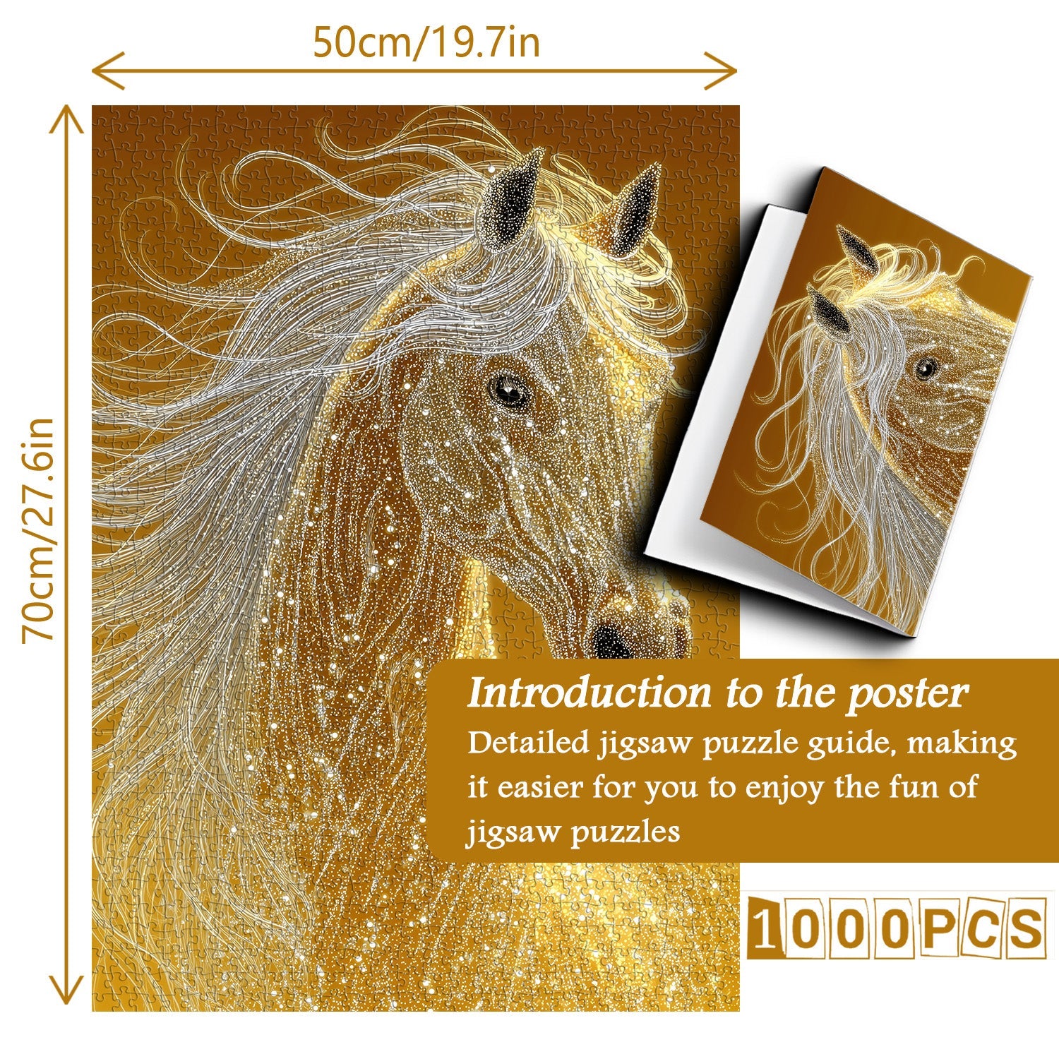 Puzzle Cheval d'Or 1000 pièces