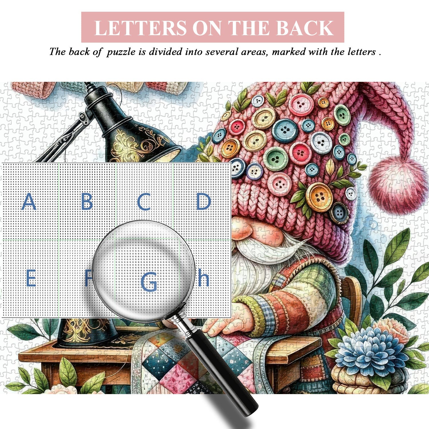 Quilt Craft Gnome Jigsaw Puzzle 1000 Pieces
