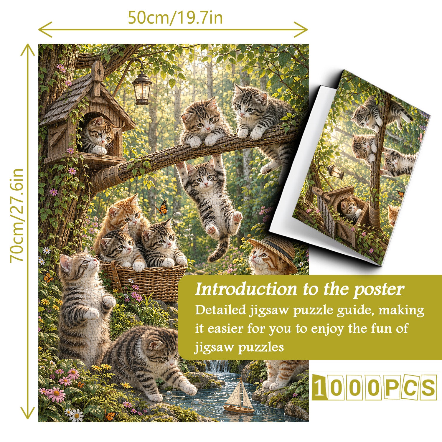 Woodland Kittens Jigsaw Puzzle 1000 Pieces