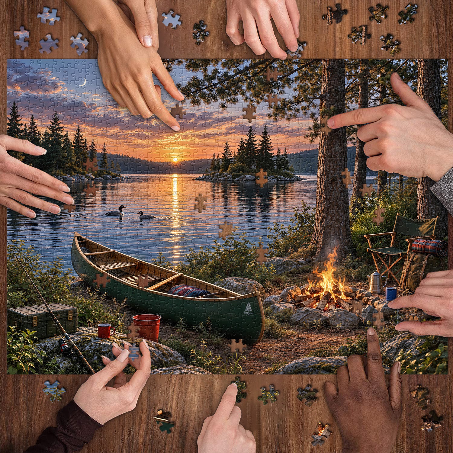 Lakeside Glow Jigsaw Puzzle 1000 Pieces
