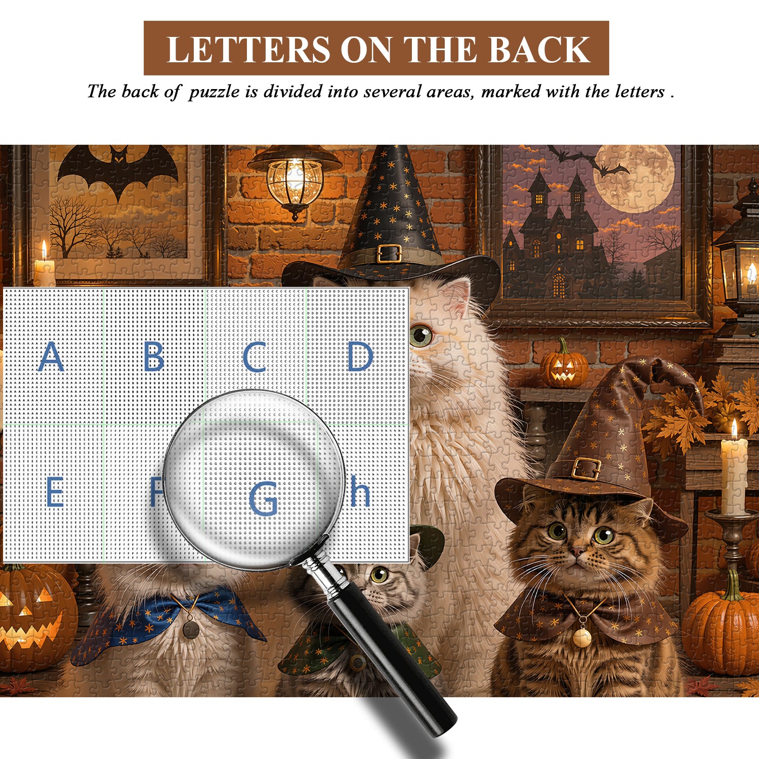 Puzzle magico del gattino di Halloween 1000 pezzi