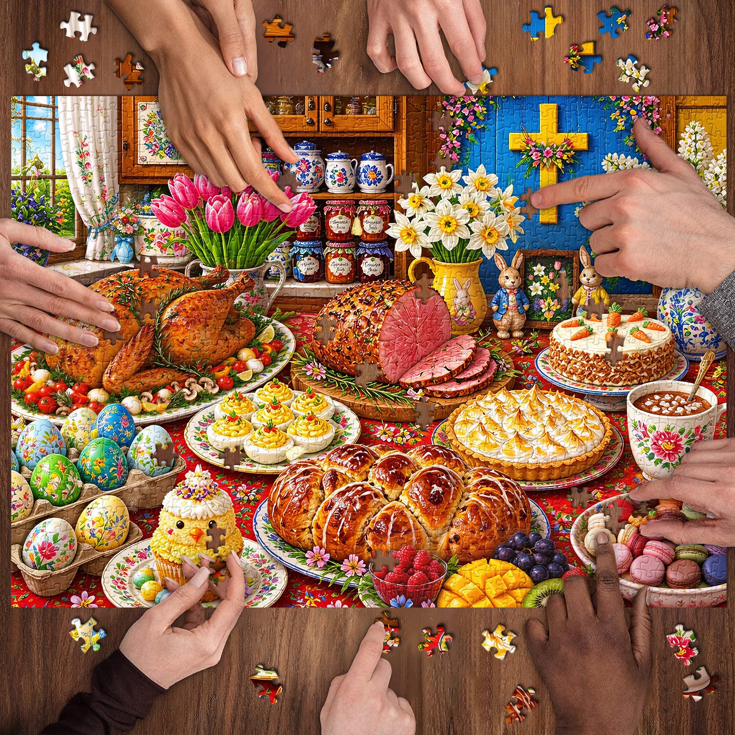 Spring Table Feast Jigsaw Puzzle 1000 Pieces
